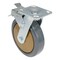 Vestil Rubber Swivel With Total Brake Caster 8 In. Diameter x 2 In. Width 881 lb Dark Gray/Gold CST-KSM-8X2MR-SWTB - alternate 2